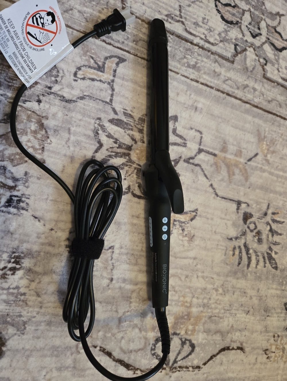 Bio Ionic 1" LONG BARREL Curling Iron with Clamp